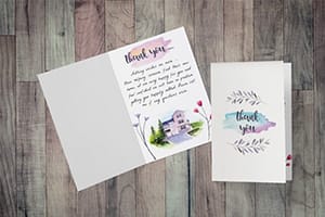 3 Unique & Unbranded Thank You Cards