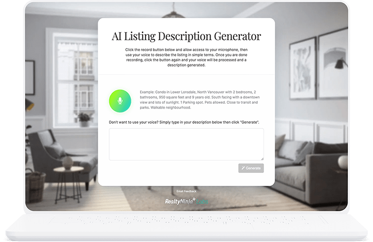 RealtyNinja Labs Free Tool: AI Listing Description Generator